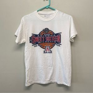 2009 NCAA Final Four Detroit Arizona Wild Cats U of A Shirt Champion Small White
